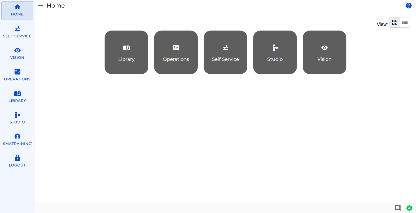 Solution Manager Home Page