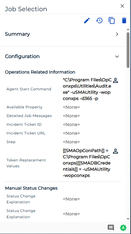 Job Configuration Panel in Operations Job Configuration Panel in Operations