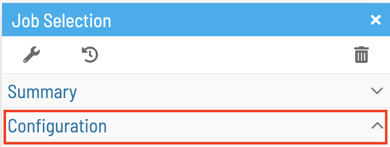 Job Configuration Tab in Operations