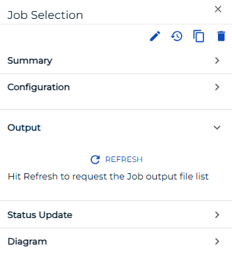 Job Output Tab in Operations