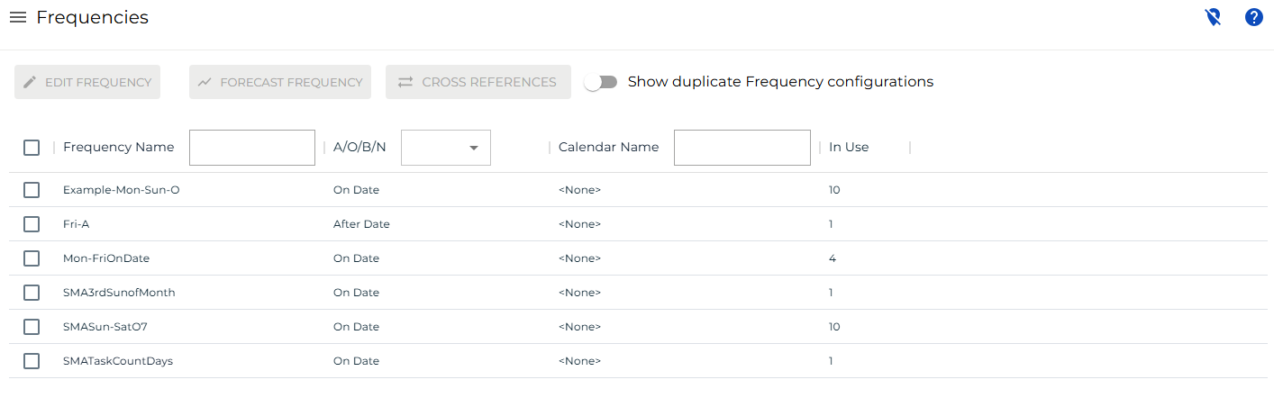 Managing Frequencies