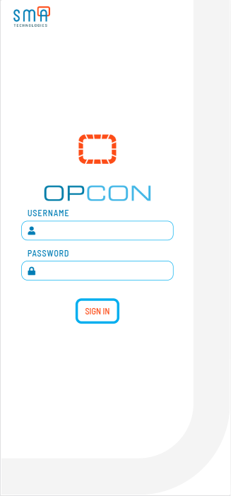 Mobile Display Login Screen