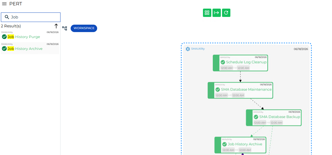 Search Feature in PERT View
