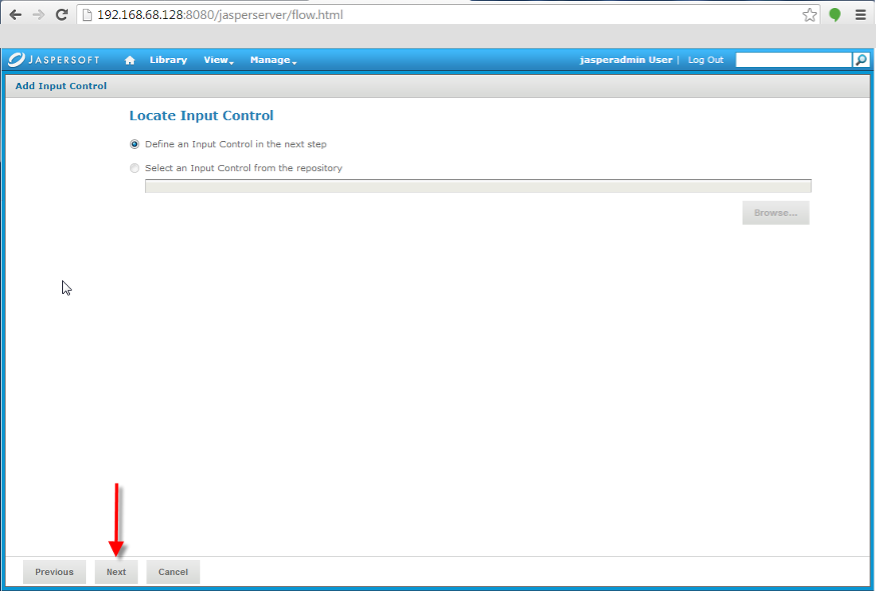 Input control details page