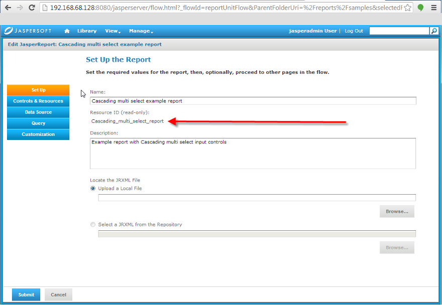 Report details page
