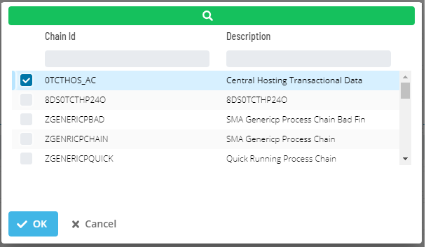 Process Chain List