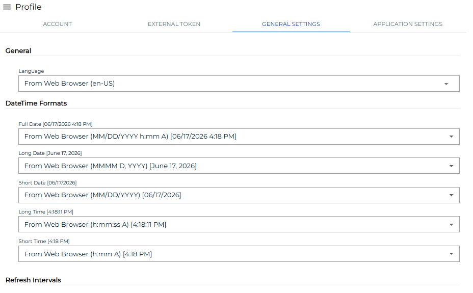 Profile Settings Tab Profile Settings Tab
