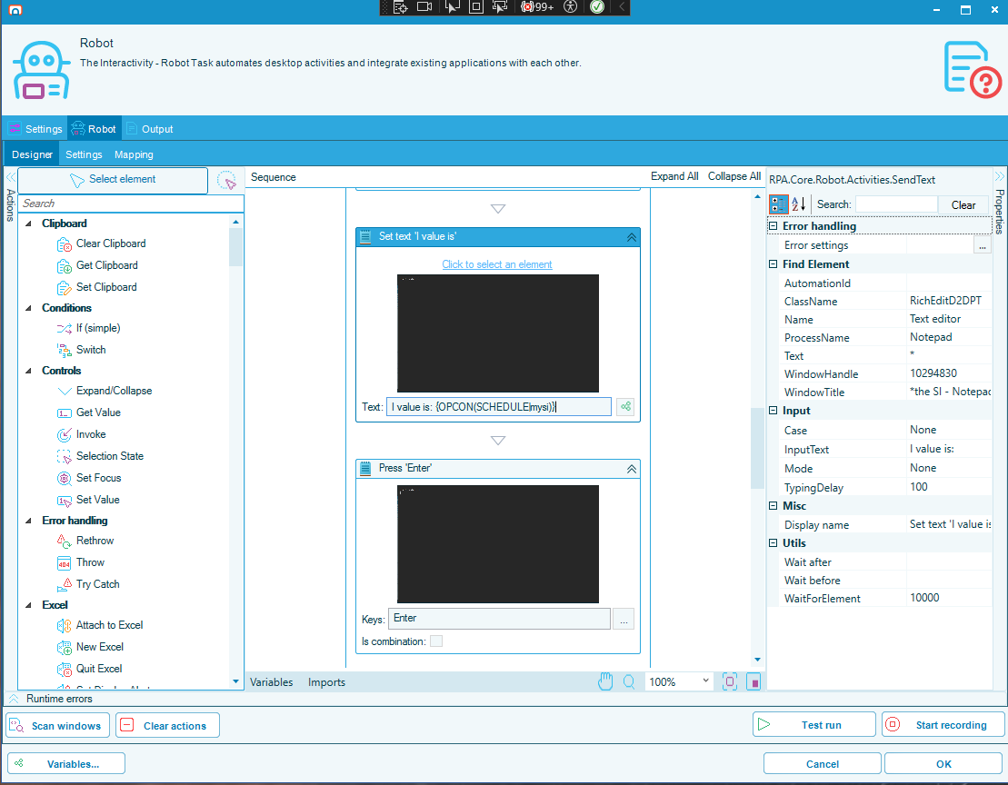 Referencing the value of the Instance Property within the Task