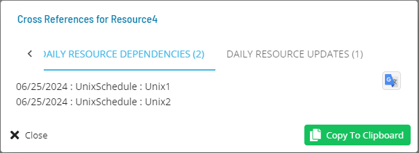 Resource CrossReferences