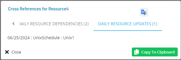 Resource CrossReferences