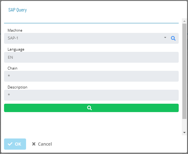 SAP Query Dialog