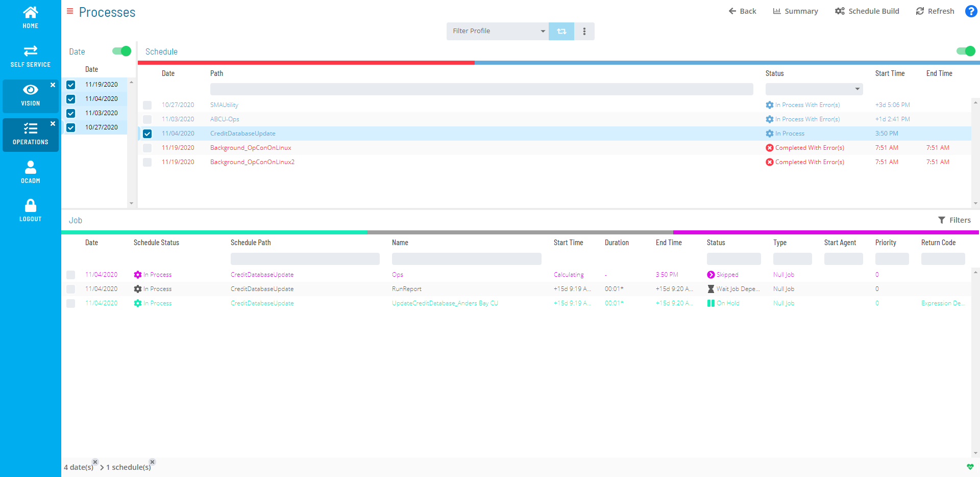 Vision Daily Processes Page