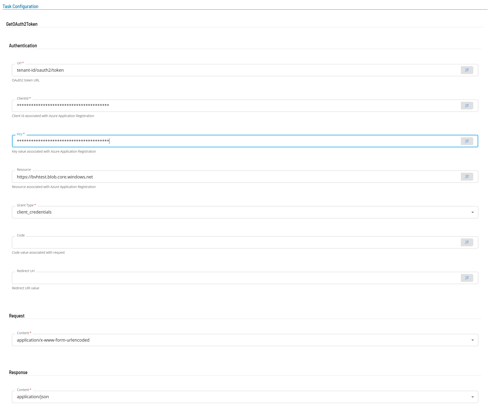 Defining a GetOAuth2Token Master Job