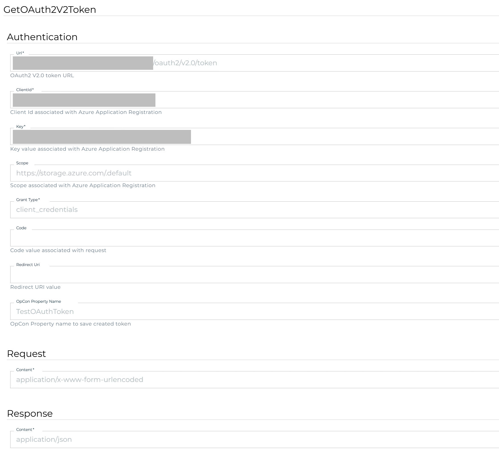 Defining a GetOAuth2V2Token Master Job