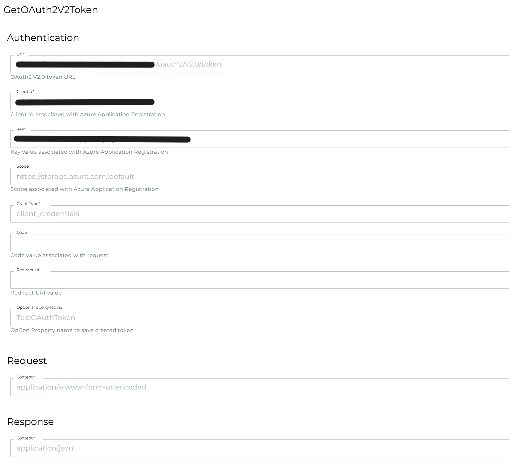Defining a GetOAuth2V2Token Master Job