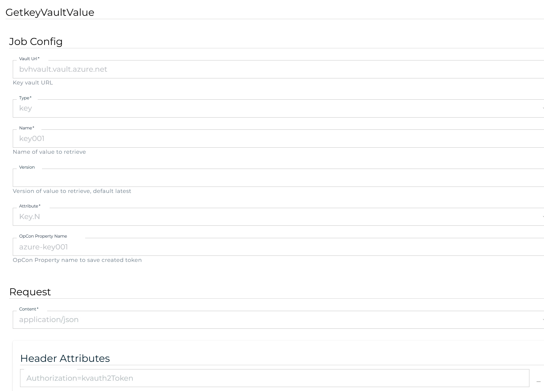 Defining a GetKeyVaultValue Master Job