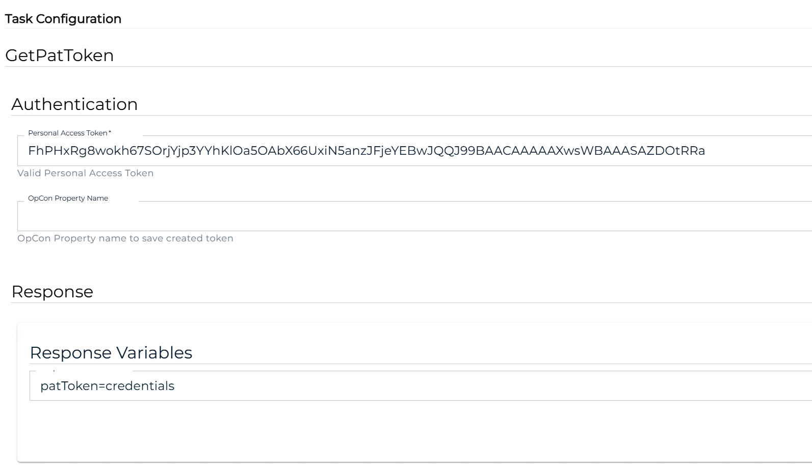 Defining a GetPatToken Master Job