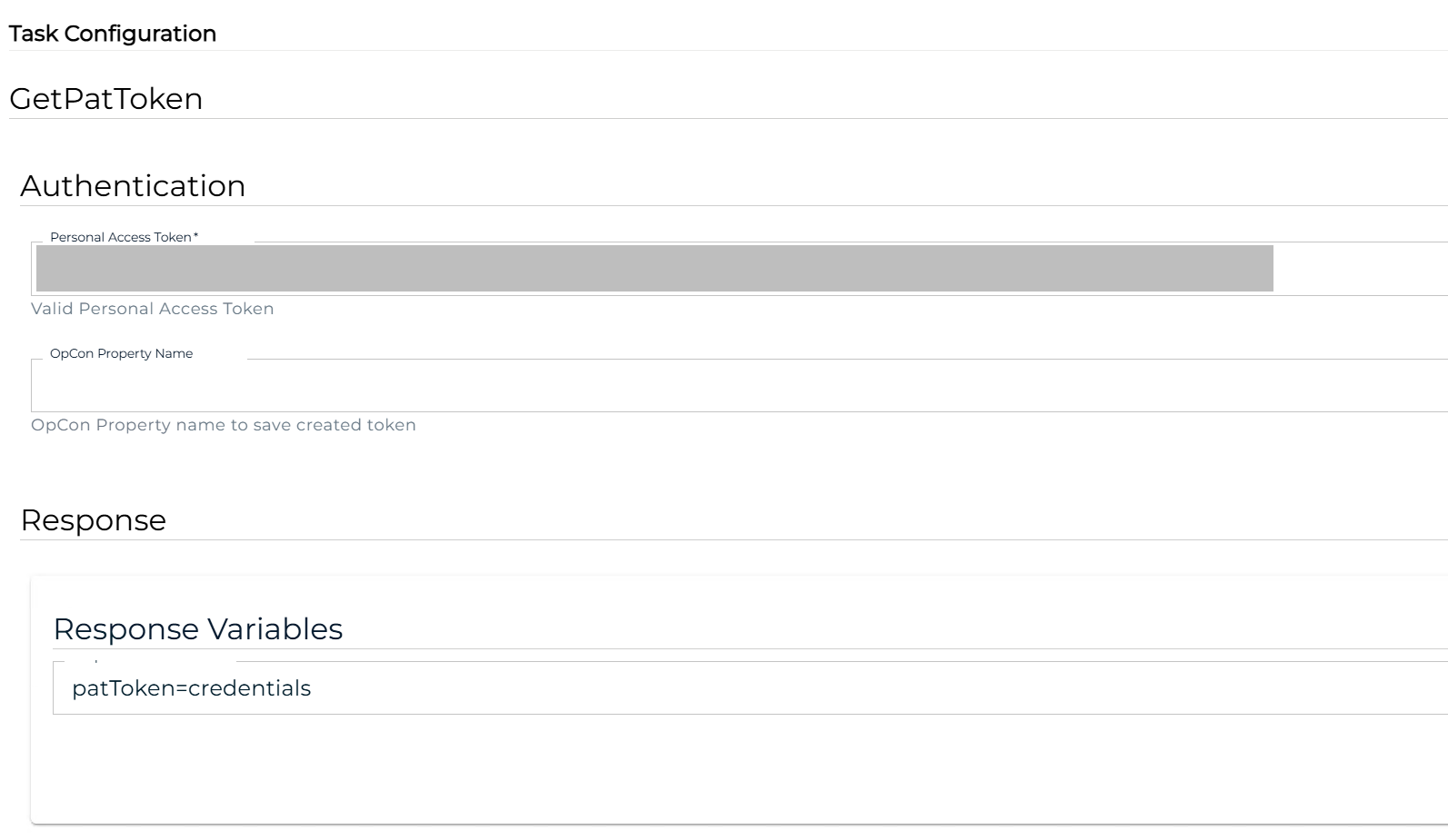 Defining a GetPatToken Master Job