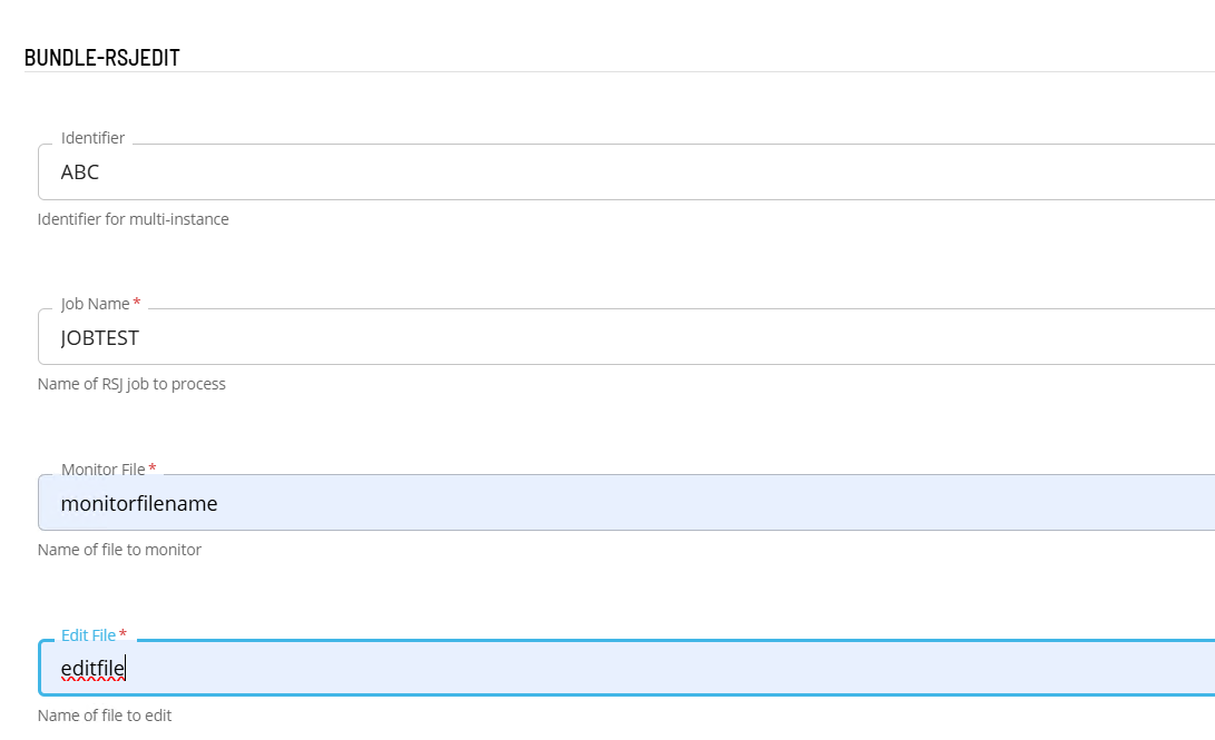 Defining a BUNDLE-RSJEDIT Master Job