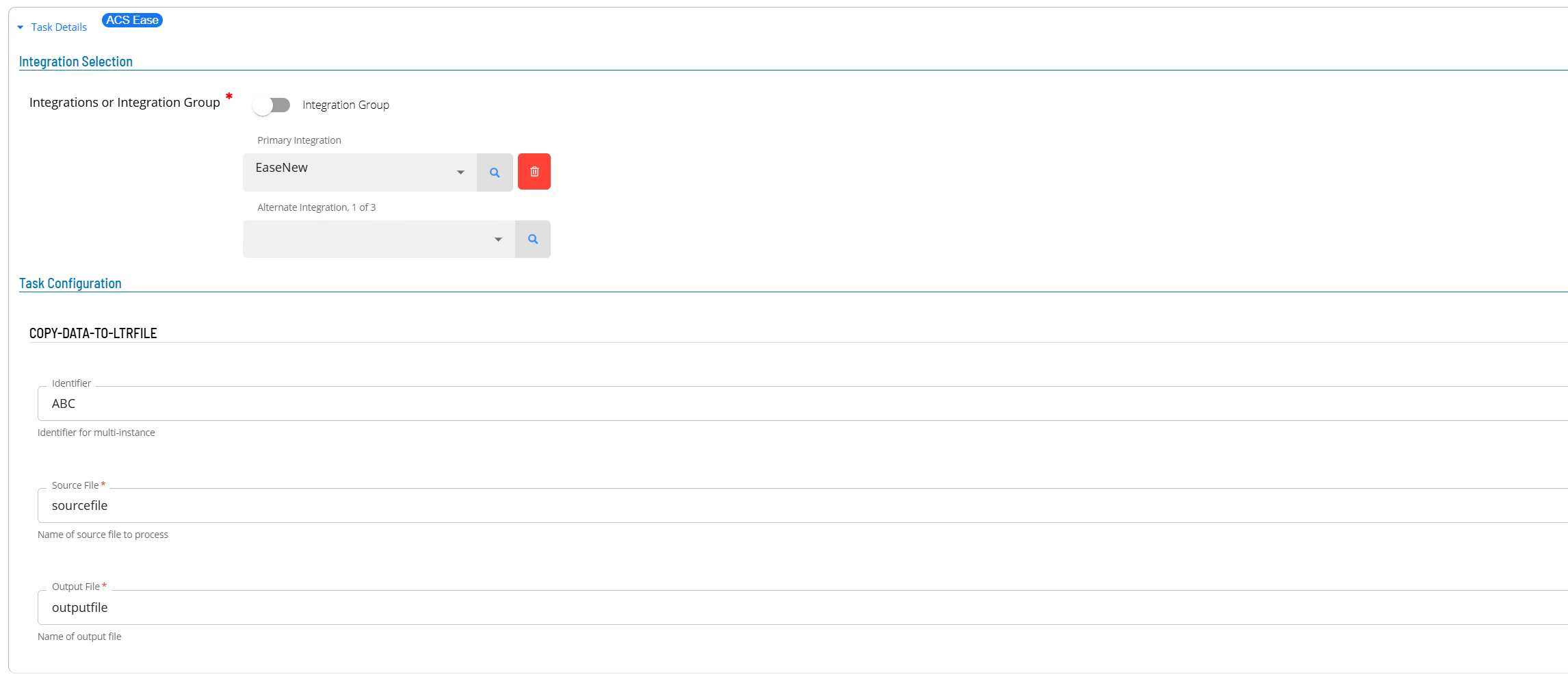Defining a COPY-DATA-TO-LTRFILE Master Job
