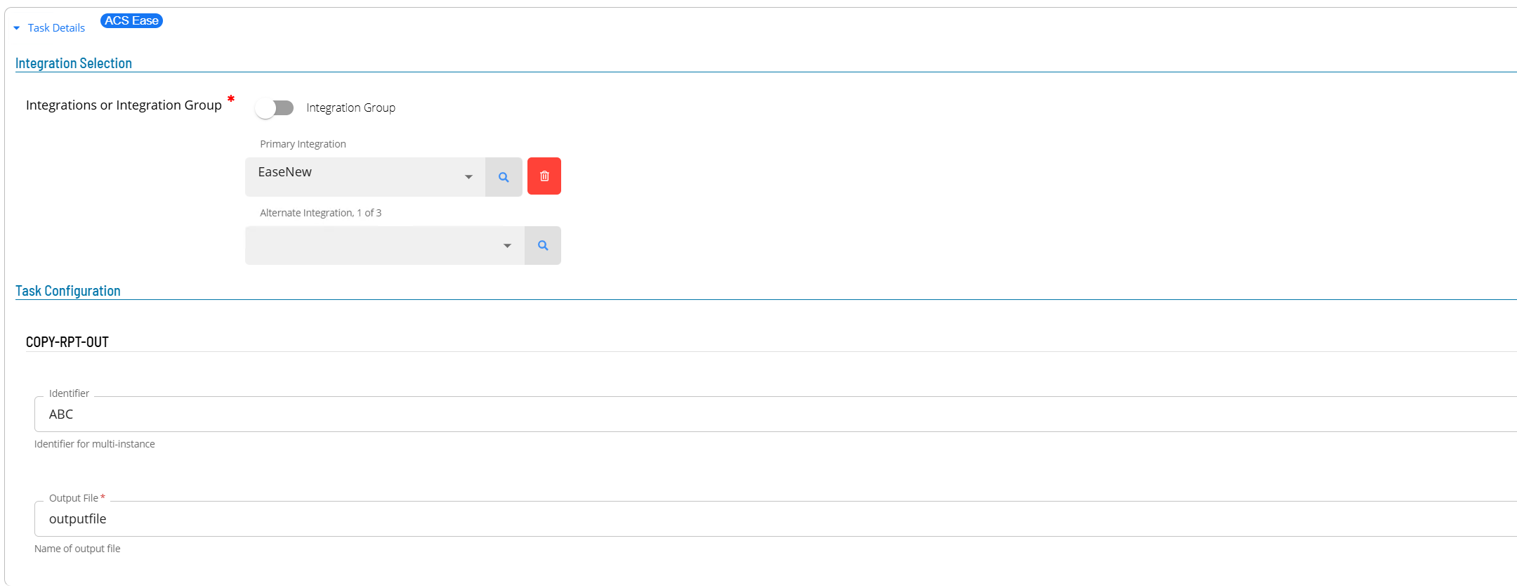 Defining a COPY-RPT-OUT Master Job