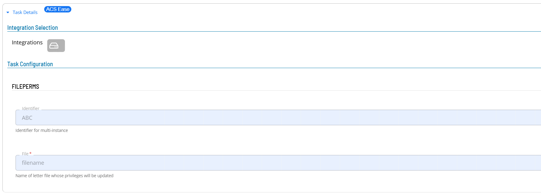 Defining a FILEPERMS Master Job