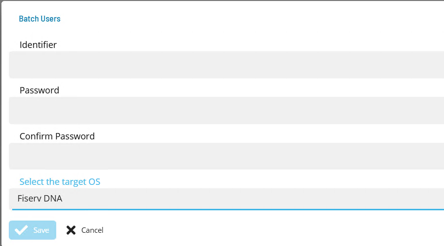 Defining a Batch User