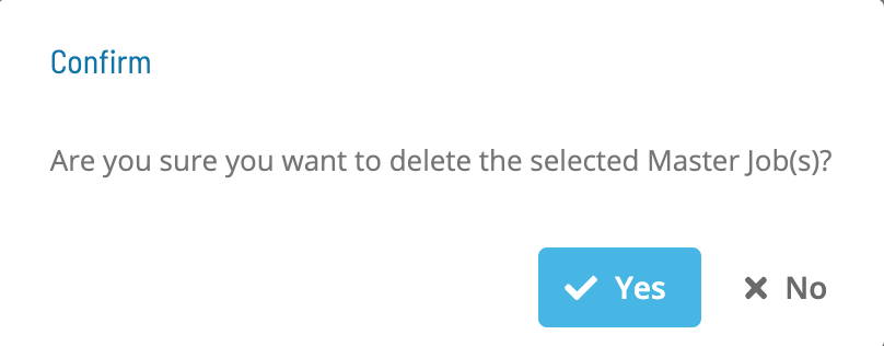 Master Job Delete