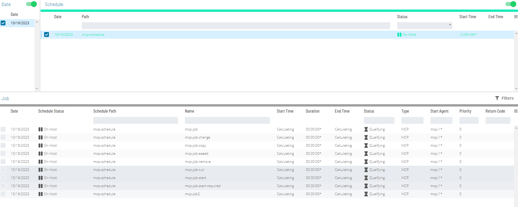 Schedule Status Updates Date &amp; Schedule Toggle Switches Enabled