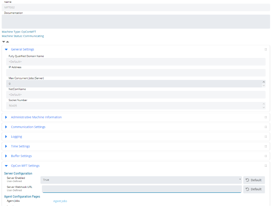 OpCon MFT Server Registration