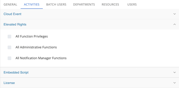 Roles Activities