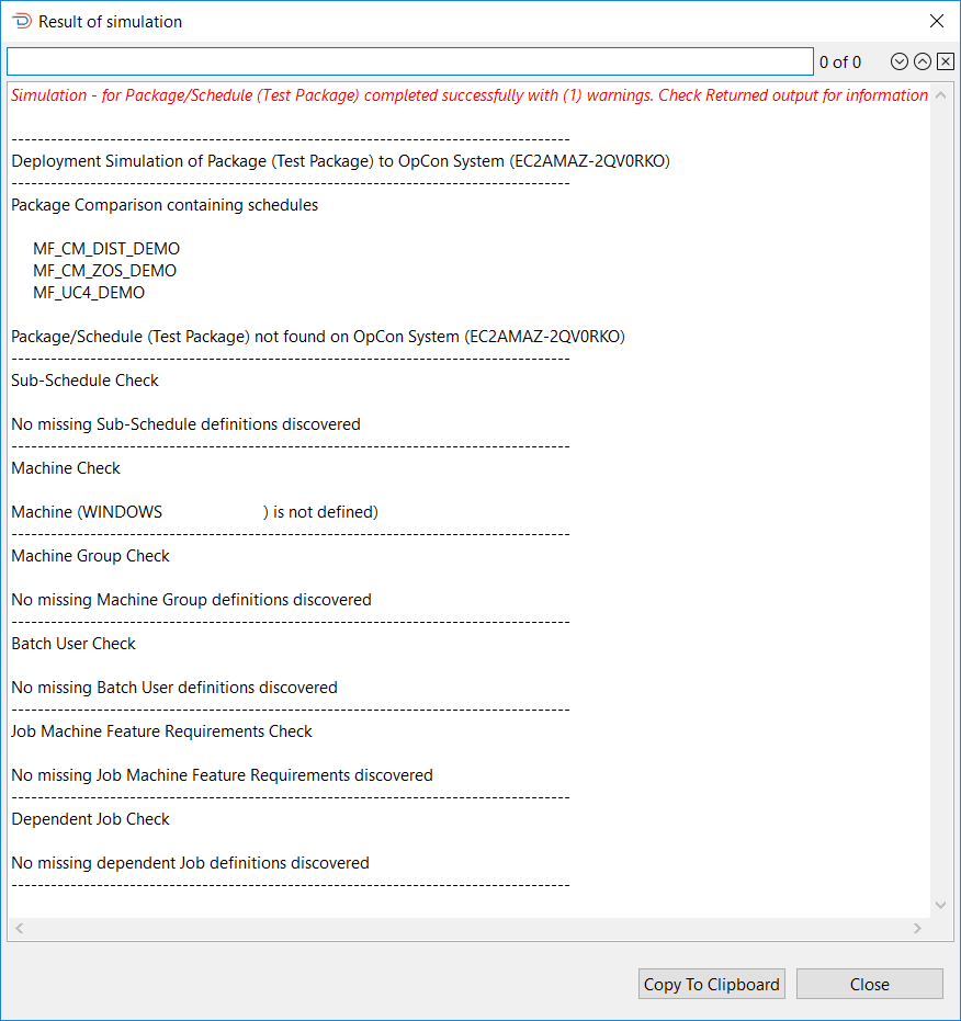 Sample Simulate Report