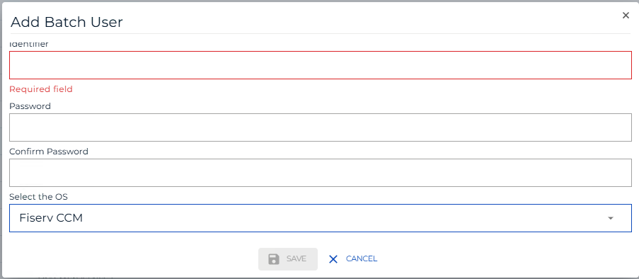 Defining a Batch User