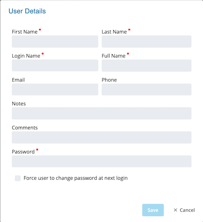 User Details