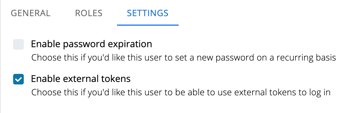 User Settings