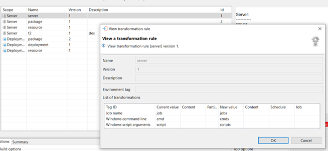 View a Transformation Rule1